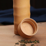 茶叶罐纯手工竹制实木竹筒密封罐旅行便携式小号普洱茶罐醒茶茶罐
