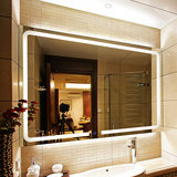 YISHARE简约现代浴室镜卫生间灯镜洗手间壁挂带灯光无框卫浴镜子