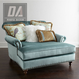 美式休闲布艺沙发后现代简约单人沙发样板房定制高档新古典贵妃椅