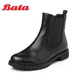 Bata/拔佳冬季专柜同款方跟女靴方跟短靴马丁靴AWG45DD5