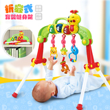 美贝乐可折叠健身架0-1岁婴儿学站立健身器 音乐摇铃挂件学爬玩具