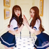 韩版学生校服 班服日系jk制服领带女生水手服cos套装表演出服夏服