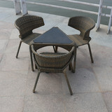 新款藤椅子茶几阳台休闲四件套咖啡厅桌椅花园椅个性时尚藤编特价