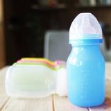 美国 Babi bubi 婴儿儿童多功能防摔折叠硅胶水瓶奶瓶|宝宝饮水杯