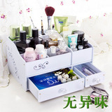 防水化妆品收纳盒韩国护肤品桌面抽屉式置物架整理公主梳妆盒