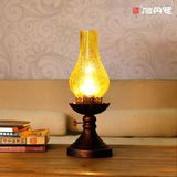 中国风复古台灯 老式煤油灯卧室床头灯创意中式古典书房装饰台灯