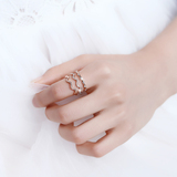 925银戒指女日韩版创意皇冠食指环简约未镶嵌尾戒子饰品生日礼物