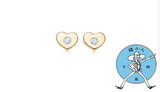 美国正品代购Tiffany modern heart心形18k金钻石耳钉 直邮包邮税