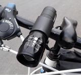 自行车前灯铝合金强光手电筒山地车公路单车变焦充电远射骑行灯