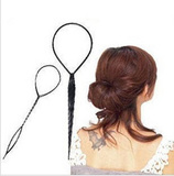 韩国美发盘发器工具套装 长发变短发穿发针 丸子头拉发针做发型