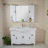 浴室柜组合现欧式橡木卫浴柜 落地白色洗脸盆家装必备吊柜镜柜