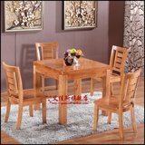 全实木餐桌纯橡木餐桌简易四人桌椅小户型正方形餐桌小方桌四方桌