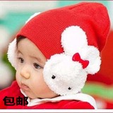韩版女宝宝小女孩儿童婴儿套头假发帽子春秋季新生儿女童0-1-3岁