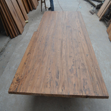 纯实木榆木吧台板桌面板餐桌工作台面板定制 墙面板咖啡厅吧台