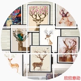 非之语 diy数字油画 手绘风景动物 装饰画 手工填色画 鹿系列