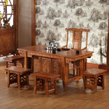 红木将军茶台 中式非洲花梨木茶桌椅组合 刺猬紫檀功夫泡茶台包邮
