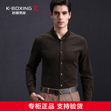 劲霸男装/K-Boxing 2015秋季新款 灯芯绒长袖保暖衬衫 FCCY3312