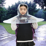 创意个性儿童雨伞男女学生全自动便携无柄伞帽透明超轻折叠头戴伞