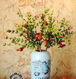 美式森系石榴果浆果仿真假花绢花拍照道具花插客厅装饰仿真植物