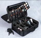 韩国手提化妆箱包专业化妆品收纳盒多层大号 美甲纹绣带锁工具箱