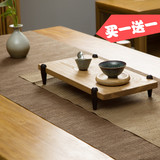 老榆木原木茶台平板实木茶盘整块 家用长方形阳台小茶盘功夫茶具