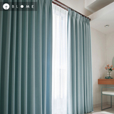 BLOME日式纯色窗帘高档加厚全遮光布简约现代客厅卧室成品定定制