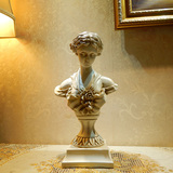 欧式创意家居复古人物装饰摆件客厅玄关书房电视柜雕塑摆设工艺品
