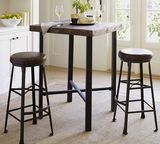美式复古铁艺吧台椅 北欧实木餐桌椅 简约创意欧式小户型咖啡桌椅