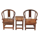 包邮 红木雕明清微型古典小家具模型 鸡翅木圈椅官帽椅太师椅
