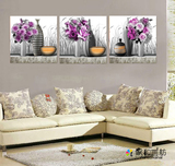 现代客厅装饰画抽象无框画沙发背景墙画卧室挂画艺术画 欧式花瓶