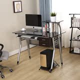 特价 简易电脑桌台式家用写字台书桌办公桌钢化玻璃简约现代桌子