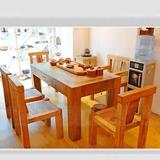 实木茶桌老榆木餐桌椅组合中式一桌四六椅套装咖啡桌书桌饭桌定做