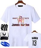 火箭队哈登短袖T恤篮球短袖 大胡子哈登半袖球衣球星Q版短袖T恤男