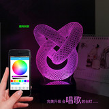 魔尚创意最新款3D立体LED台灯 手机APP智能控制蓝牙音箱 浪漫礼品