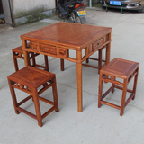 红木餐桌花梨木小方桌 80cm茶桌实木花梨木餐桌 茶桌休闲桌棋牌