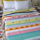 出口原单外贸绗缝床盖单件 儿童卡通可爱衍缝空调被夹棉加厚床单
