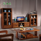 新款实木家具电视柜    纯实木客厅电视组合柜 金丝木简约电视柜