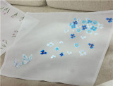 包邮苏绣DIY府绸刺绣手帕套件初学适用含工具花开朵朵