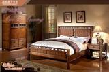 美式实木1.8米1.5米双人床橡木床实木床成人床婚庆床