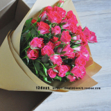 武汉鲜花速递生日情人节创意混搭钻石玫瑰多头蔷薇自然风格小花束