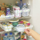 日本进口冰箱收纳盒收纳筐 冷藏盒 食品整理筐 厨房置物盒收纳盘