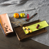 创意餐具日式陶瓷长方形寿司碟点心碟蛋糕碟子长条碟甜品碟彩色