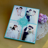 结婚礼tiffany定制签到本 欧式照片签到册签名册礼金簿粉紫绿蓝色