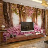 无缝大型壁画薰衣草拓展空间墙纸定制电视墙沙发墙客厅背景墙壁纸