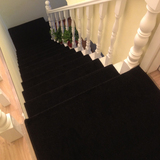 华德地毯 楼梯毯楼梯垫 加厚黑色 楼梯防滑踏步垫 可定制转角异型