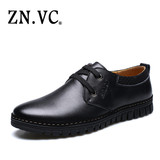 专柜正品Znvc2015新品春夏男士休闲皮鞋英伦风单鞋软透气男鞋2382