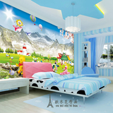 卡通童话世界个性简约壁纸儿童房间卧室床头背景墙纸大型壁画