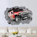 3D墙纸立体墙贴纸墙壁创意装饰沙发电视背景墙卧室贴画卡通汽车贴