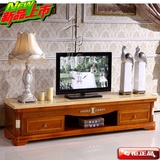 欧式大理石电视柜红棕色 烤漆地柜组合法式橡木韩式电视柜