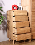 日式 纯实木斗柜 五斗柜 纯白橡木家具 实木家具 床头柜工厂直销